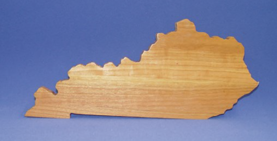 Wood in the shape of Kentucky